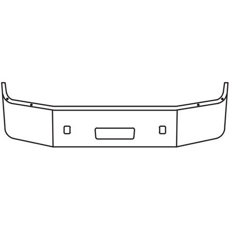 Replacement For Peterbilt 384 Sba Year 2011 16In Stainless Stl Wrap Around Bumper W/ Tow Vent Holes