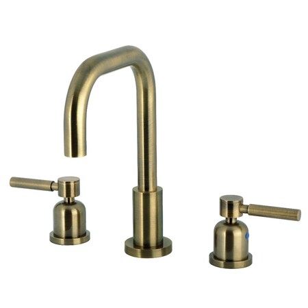 Kingston Brass Widespread Bathroom Faucet with Brass Pop-Up, Antique Brass FSC893DLAB