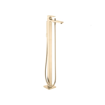 Hansgrohe Metropol Freestanding Tub Filler Trim w/ Lever Handle and 1.75 GPM Handshower in Brushed Gold Optic 32532251
