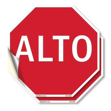 Signmission Alto, 4 inch X 4 inch, Vinyl Decal, 2PK OC-D-2PACK-4-203