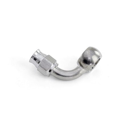 Hps Performance 90 Degree -3 Compression Teflon Hose End to AN Female with 10mm Banjo for PTFE Hose, Stainless Steel 350-9003SSB