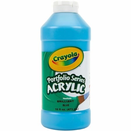 Crayola Portfolio Series Acrylic Paint, 16 fl oz, Brilliant Blue 204016570