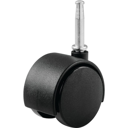Shepherd Hardware Swivel Caster, 2 in Dia Wheel, Nylon Wheel, Black, 75 lb 9418