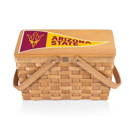 Picnic Time Family Of Brands NCAA Arizona State Sun Devils Poppy Personal Picnic Basket 124-00-299-024-0