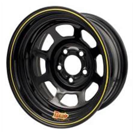 Aero Race Wheels 50-174735 15 x 7 in. 50 Series Rolled Wheel, Black - 5 x 4.75 in. Bolt Circle ARW50-174735