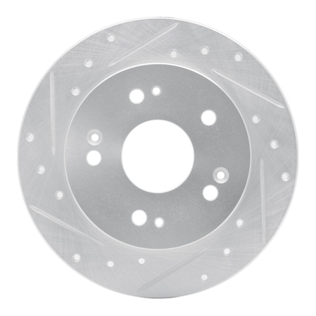 Dynamic Friction Co DFC Brake Rotor - Drilled and Slotted - Silver 631-59024L