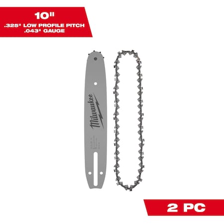 Milwaukee Tool Gauge Saw Chain and Guide Bar Set 49-16-2844