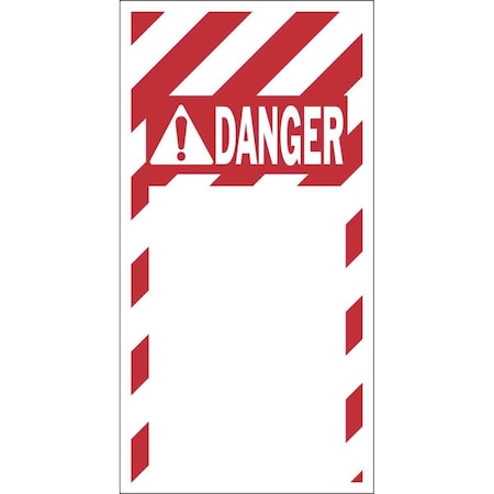 Brady DANGER Tag Polyester 5.5 in H x 2.875 in W Black, Red on White 25/RL 12885