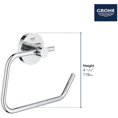 Grohe Wall Mount Toilet Tissue Holder in Matte Black 406892431