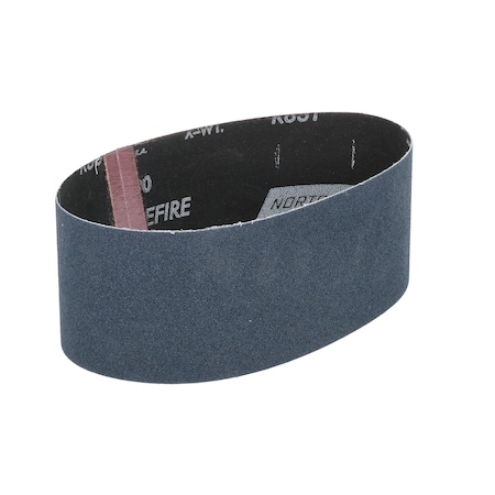 Norton Abrasives Cloth Sanding Belt, 3x21", ZA, 100 Grit, Package Quantity 5, 3" W, 21" L, Zirconia Alumina, 100 Grit 07660749263
