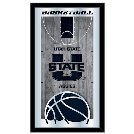 Holland Bar Stool Co Utah State 15" x 26" Basketball Mirror MBsktUtahSt