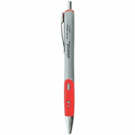 Universal Medium Roller Ball Retractable Gel Pen, Red Ink 39722