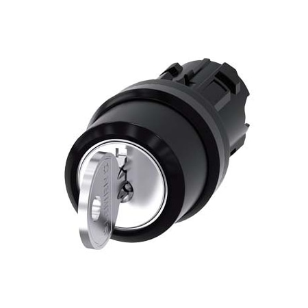 Siemens RONIS key-operated switch, 22 mm, round, plastic, lock number SB30 3SU1000-4BL01-0AA0
