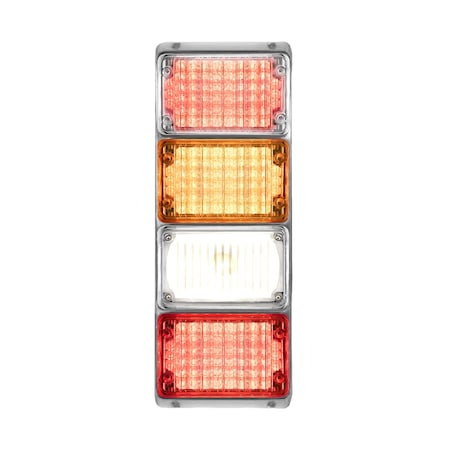 Code 3 Quad Stack, LED S/T/T, Hal BU, Ambr/Rd/Wh 65PKG2