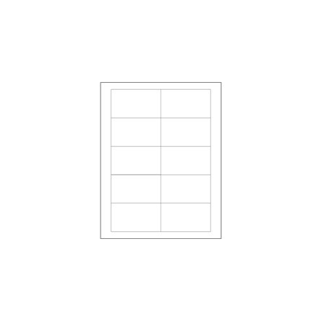 Bubblefast 3 1/2 x 2'' White Rectangle Laser Labels-10 Labels per Sheet BFLL118