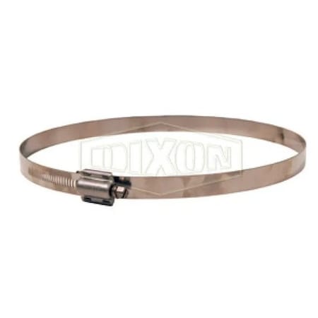 Dixon Hi-Torque Worm Gear Clamp, 8-16/64 to 9-8/64 in Clamp, SS Band, 410 SS Bolt, Domestic HTM900