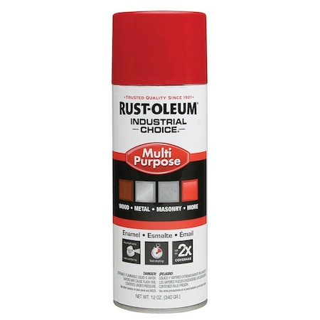 Industrial Choice 12 Oz Rust-Oleum Brands OSHA Safety Red Enamel Spray Paint 1660830