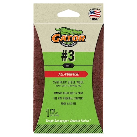 Ali STRIPPING PAD WOOL #3 SYNTHETIC STEEL 7322