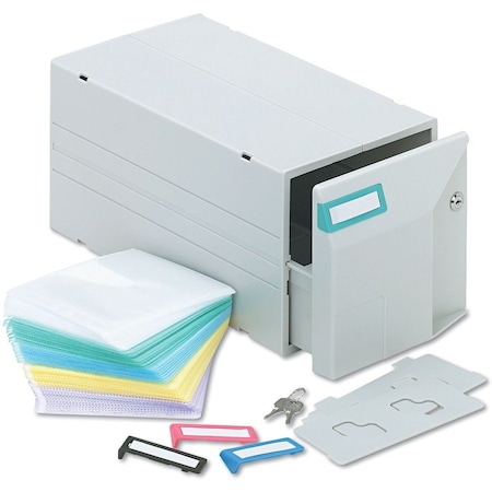 Innovera CD/DVD Storage Drawer, Holds 150 Discs, Light Gray IVR39501