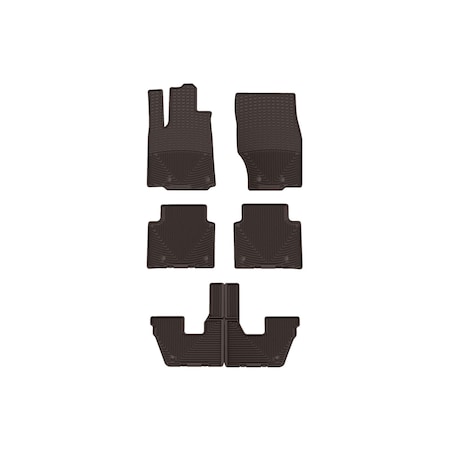Weathertech Cocoa, Front, Rear, and Rear All Weather Floor Mats W614CO-W615CO-W616CO