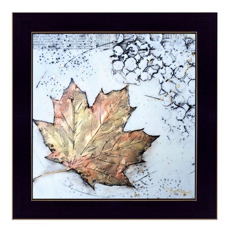 Homeroots Channeling Fall 1 Black Framed Print Wall Art 415833
