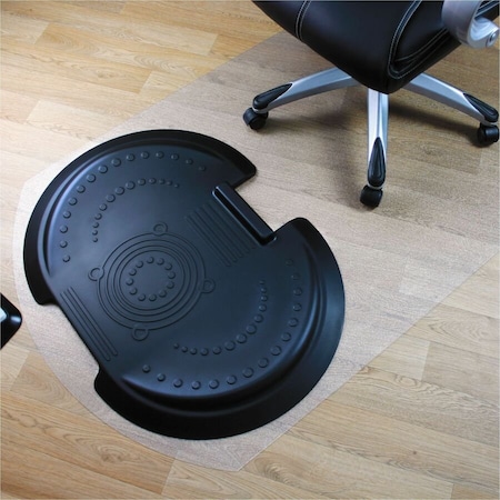 Floortex Chair Mat, Contoured, With Floor, Clear FCA12S