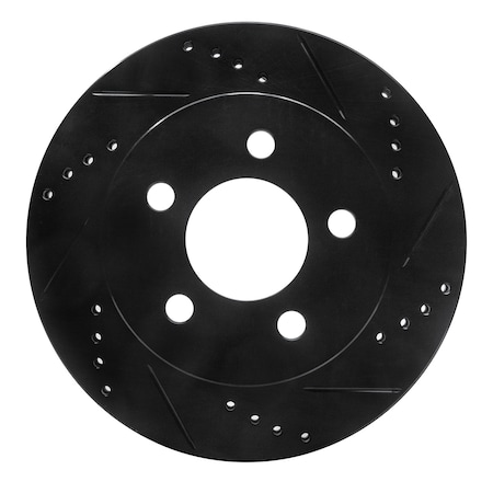 Dynamic Friction Co DFC Brake Rotor - Drilled and Slotted - Black 633-42026R