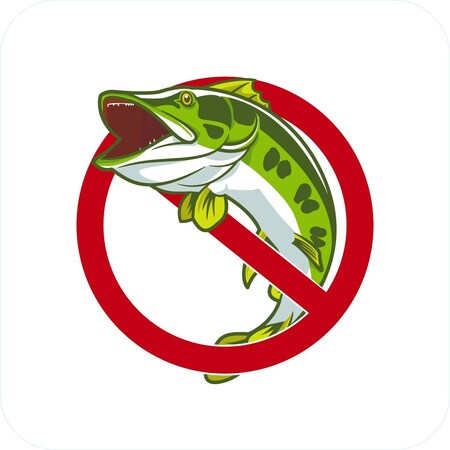 Lyle No Fishing (graphic only), 12x12, Engineer Grade, White G-2263-EG_12x12