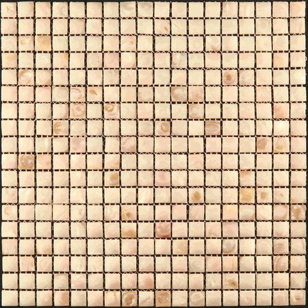 Apollo Tile Shell White 12 in x 12 in Shell, Mother of Pearl Polished Wall Mosaic Tile 20 sqft/case, 20PK APLSME88001BA