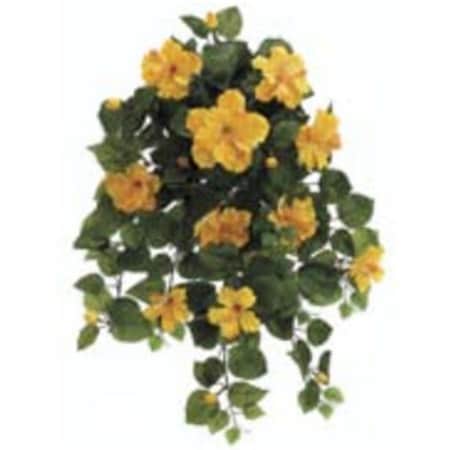 Allstate 26 in. Yellow Hibiscus Hanging Bushes X13, 4PK FBH216-YE