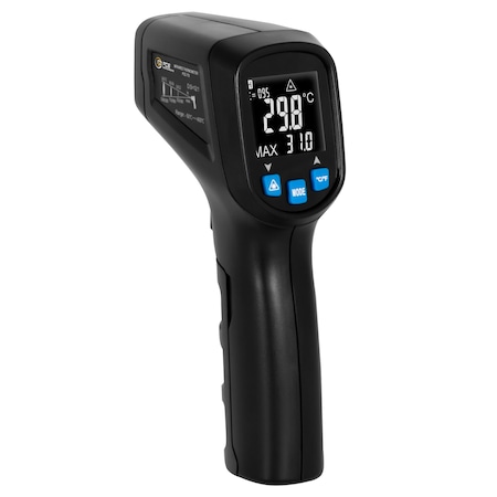 Pce Instruments Infrared thermometer, -58-752 deg. F range with 12:1 spot, Class 2 laser and alarm PCE-770