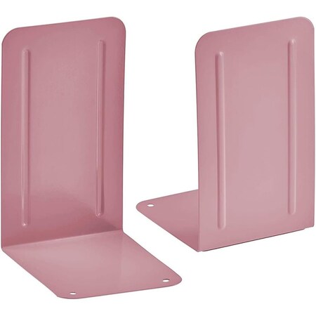 Acrimet Steel Metal Bookends for Shelves, Heavy Duty, for Large books, Pink, 2PK 293.1