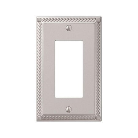 Amerelle 54RN 1 Rocker-GFCI Satin Nickel Georgian Wall Plate 3501772