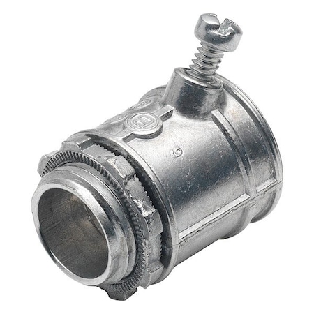 Bridgeport Set Screw Connector 1/2 in, Connector, Zinc, Unfinished 507-DC2