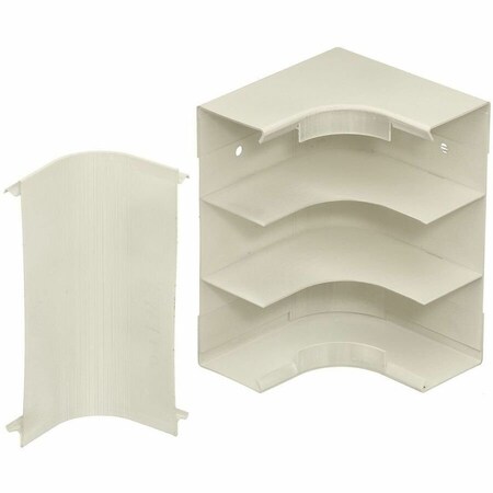 Hubbell Wiring Device-Kellems Internal Elbow Raceway, HBL6750 Series, 4.74 in W, 6-3/4 in H, 4.74 in L, Ivory HBL6717DFOIV