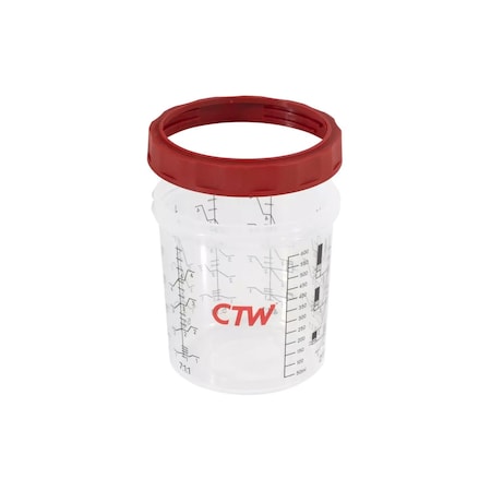Ctw International 180Ml Hard Cup & Collar for the Disposable Paint Cup System HC-180