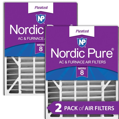 Nordic Pure Air Bear 20x25x5 (4 7/8) Replacement 255649-102 MERV 8 Air Filters 2 Pack (20x25x5ABM8-2)