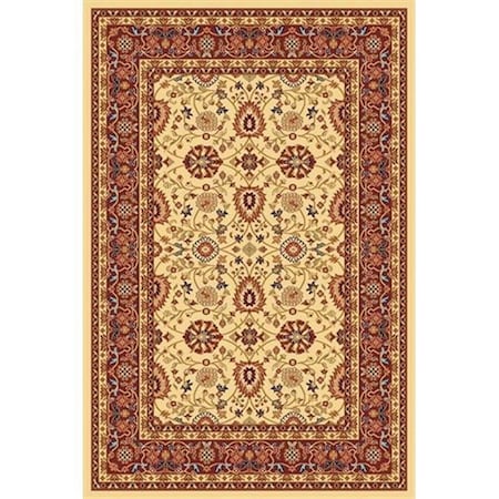 Dynamic Rugs Yazd 3.3 x 5.3 2803-130 Rug - Cream-Red YA352803130