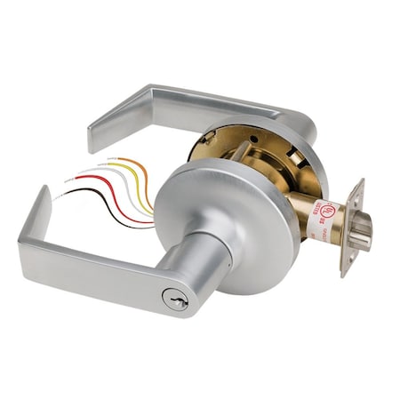 Sdc Electra Pro Fail Secure Electrically Unlocked, Eclipse Lever, Conventional Cylinder, Latchbolt Mo Z7252EQRPKA 626