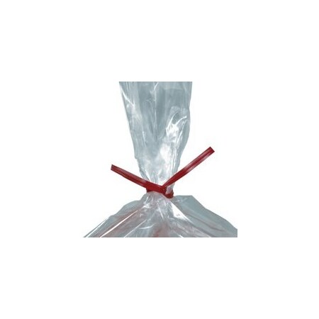 Bubblefast 2000-5 x 5/32'' Red Plastic Twist Ties, 2000PK BFPLT5R