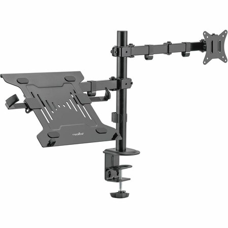 Rocstor PREMIUM VESA LAPTOP TRAY, ADJUSTABLE MONITOR ARM LAPTOP HOLDER - VESA 75X75 & 1 Y10N027-B1