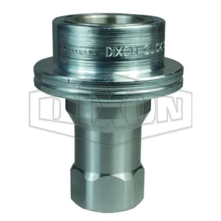 Dixon DQC HS Interchange Steam Female Coupler, 3/4-14 Nominal, Female BSPP, 303 Stainless Steel 6HSBF6-S