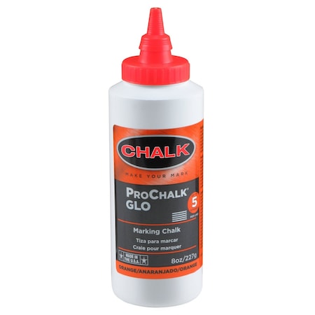 Kraft Tool Kraft Tool 8 oz. Glo-Orange Chalk GG305