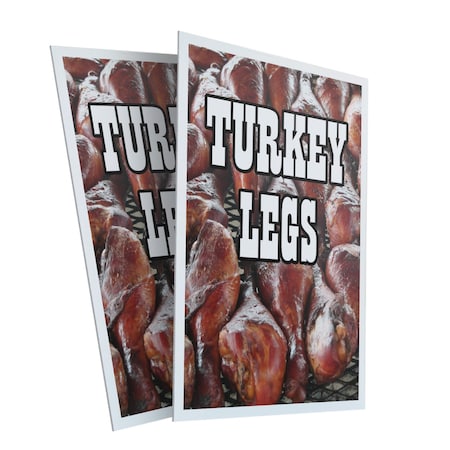 Signmission Turkey Legs, Plastic Signs Only 24 Inch x 36 Inch, Corrugated Plastic, 2PK CSB-2436-2PACK-Turkey Legs