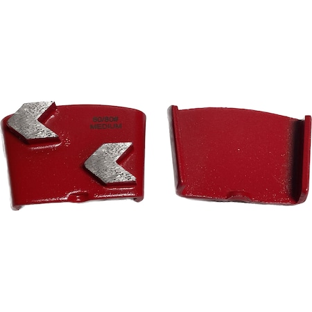 Vantage Product Diamond Grinding Disc for EZ Change Grinders, 2 Arrow Segment, 60/80 Grit, Medium Bond M-EZ-2A6080-M