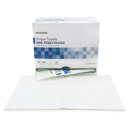 Mckesson Sterile Poly Lined Towel Drape, 18 x 26 Inch, Sterile, 300PK 25-515