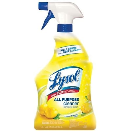 Reckitt Benckiser 19200-75352 32 oz Lemon Lysol RTU All Purpose Cleaner - Case of 12 19200-75352