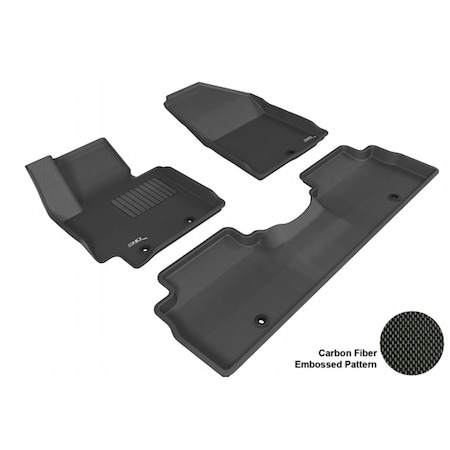 3D Maxpider KIA SOUL 2014 KAGU BLACK R1 R2 Floor Mat L1KA02001509