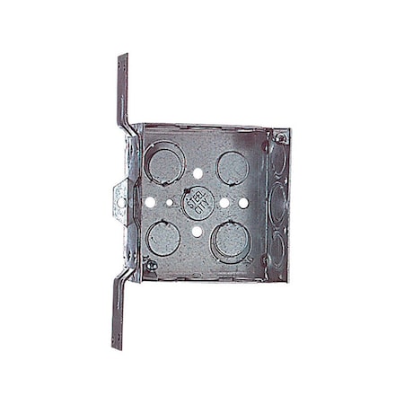 Digital Delights 4 in. Square Steel Outlet Box, Silver DI3300606