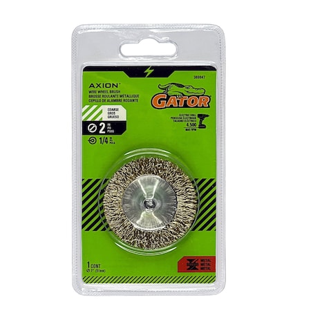 Gator Finishing 2 in. Wire Wheel Brush , Coarse 389847